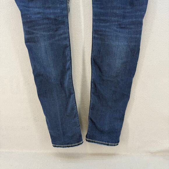 Silver Jeans Women's 32x31 (14) Dark Blue Suki High Super Skinny Preppy Normcore - Picture 5 of 15